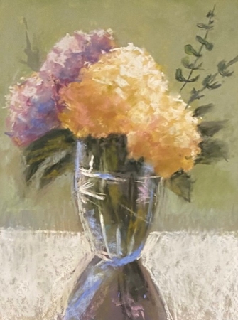 Golden Hydrangeas by artist Carolyn Kilday